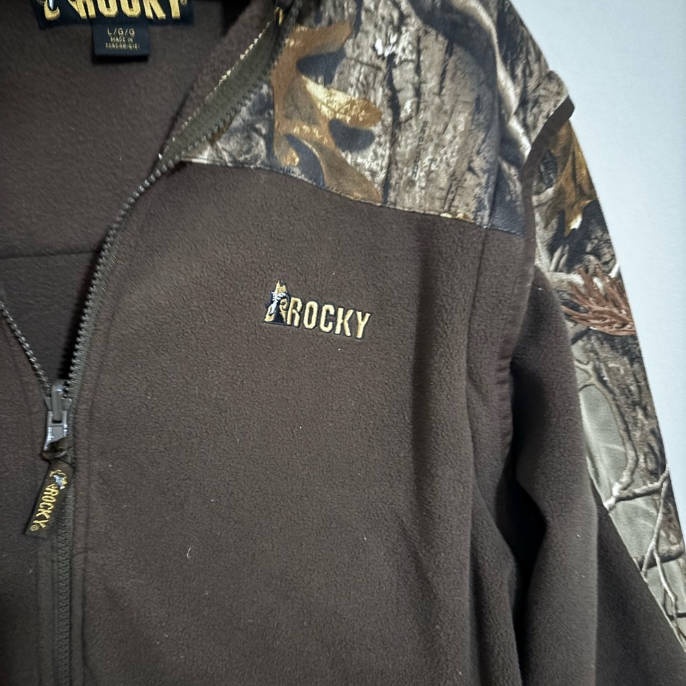 Rocky Mens Camo Puffer Jacket/ Vest- Brown and Green Size XL